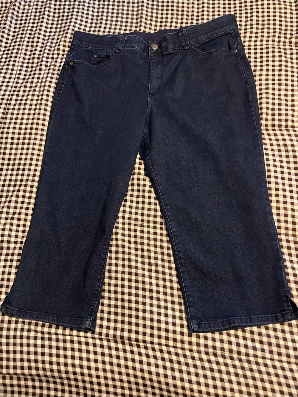Ruby Rd. Dark Blue Denim Capris